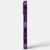 Coques Case-Mate iPhone Motif Géométrique Néon Violet Rose Cubes (Verso / Gauche)