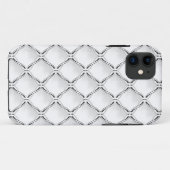 Coques Case-Mate iPhone Motif géométrique noir et blanc. (Dos (Horizontal))