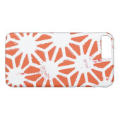 Coques Case-Mate iPhone Motif géométrique orange et blanc (Dos (Horizontal))