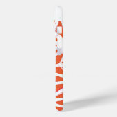 Coques Case-Mate iPhone Motif géométrique orange et blanc (Verso / Gauche)