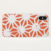 Coques Case-Mate iPhone Motif géométrique orange et blanc (Dos (Horizontal))
