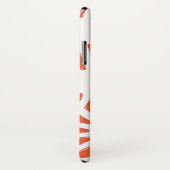 Coques Case-Mate iPhone Motif géométrique orange et blanc (Dos/Droite)