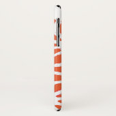 Coques Case-Mate iPhone Motif géométrique orange et blanc (Dos/Gauche)