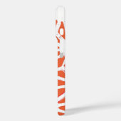 Coques Case-Mate iPhone Motif géométrique orange et blanc (Verso / Gauche)