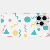 Coques Case-Mate iPhone Motif géométrique pastel Memphis (Verso (horizontal))