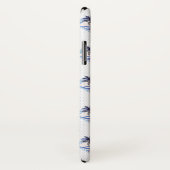 Coques Case-Mate iPhone Motif géométrique pourpre de palmier d'aquarelle (Dos/Droite)