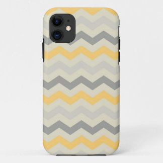 Coques Pour iPhone Motif géométrique rayé de zigzag jaune de chevron