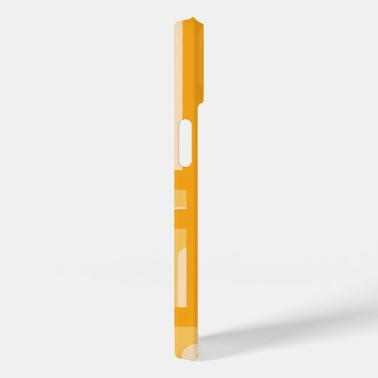 Coques Case-Mate iPhone Motif géométrique rétro-jaune (Verso / Droite)