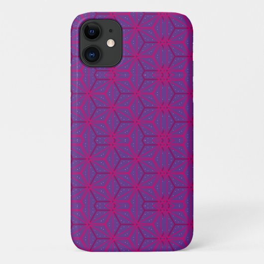 Coques Case-Mate iPhone Motif géométrique rétro rose (Dos)