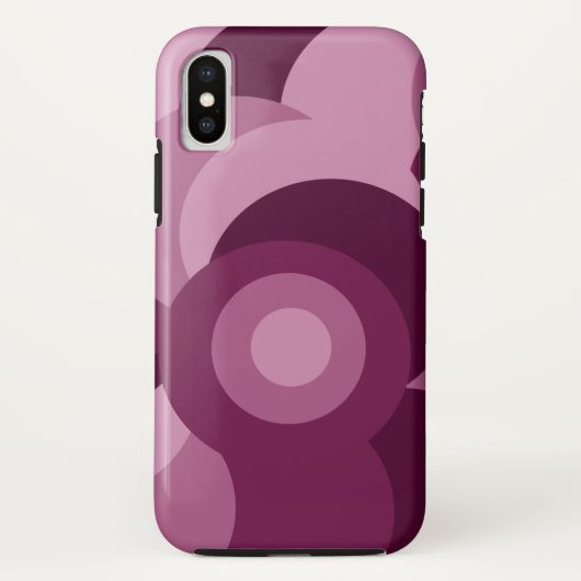 Coques Case-Mate iPhone motif géométrique rose et violet (Dos)
