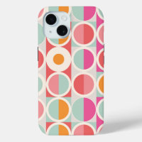 Motif géométrique rose orange