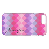 Coques Case-Mate iPhone Motif géométrique rose violet (Dos (Horizontal))