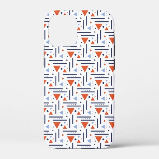 Coques Case-Mate iPhone Motif géométrique rouge et bleu Abstrait moderne (Verso)