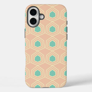 Coques iPhone 16 Plus Motif géométrique sans couture avec des pentagones