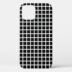 Case-Mate iPhone Case Motif géométrique sans couture. Carré noir sur bla
