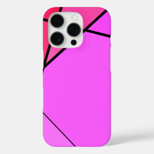 Coques iPhone 16 Pro Motif géométrique tendance en rose et rouge
