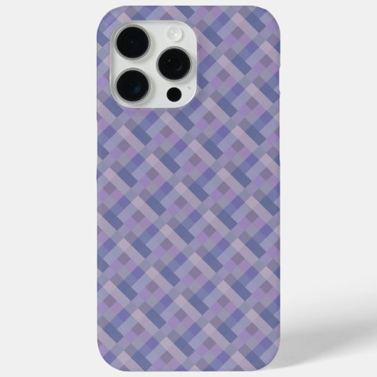 Coques Case-Mate iPhone Motif géométrique tissé bleu violet (Verso)