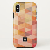 Coques Case-Mate iPhone Motif géométrique Triangle souple | Monogramme (Dos)