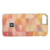 Coques Case-Mate iPhone Motif géométrique Triangle souple | Monogramme (Dos (Horizontal))