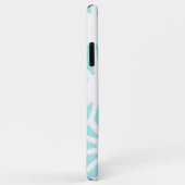 Coques Case-Mate iPhone Motif géométrique turquoise (Dos/Droite)