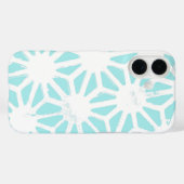 Coques Case-Mate iPhone Motif géométrique turquoise (Verso (horizontal))