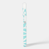 Coques Case-Mate iPhone Motif géométrique turquoise (Verso / Gauche)