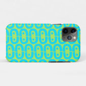 Coques Case-Mate iPhone Motif géométrique turquoise et vert lime (Dos (Horizontal))
