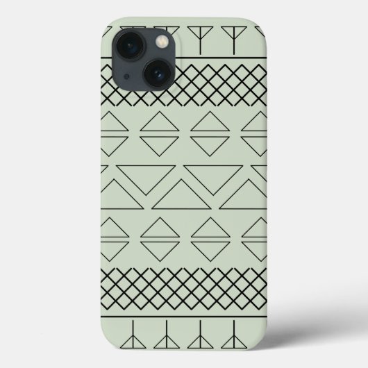 Coques Case-Mate iPhone Motif géométrique vert (Verso)