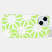 Coques Case-Mate iPhone Motif géométrique vert citron (Verso (horizontal))
