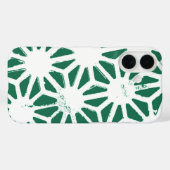 Coques Case-Mate iPhone Motif géométrique vert et blanc (Verso (horizontal))