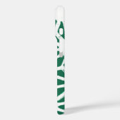 Coques Case-Mate iPhone Motif géométrique vert et blanc (Verso / Gauche)