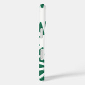 Coques Case-Mate iPhone Motif géométrique vert et blanc (Verso / Droite)