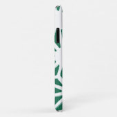 Coques Case-Mate iPhone Motif géométrique vert et blanc (Dos/Droite)