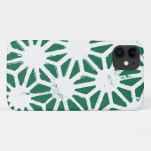 Coques Case-Mate iPhone Motif géométrique vert et blanc (Dos (Horizontal))