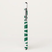 Coques Case-Mate iPhone Motif géométrique vert et blanc (Dos/Gauche)