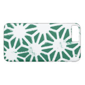 Coques Case-Mate iPhone Motif géométrique vert et blanc (Dos (Horizontal))