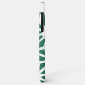 Coques Case-Mate iPhone Motif géométrique vert et blanc (Dos/Gauche)