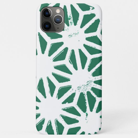 Coques Case-Mate iPhone Motif géométrique vert et blanc (Dos)