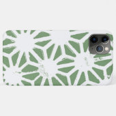 Coques Case-Mate iPhone Motif géométrique vert et blanc olive (Dos (Horizontal))