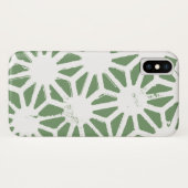 Coques Case-Mate iPhone Motif géométrique vert et blanc olive (Dos (Horizontal))