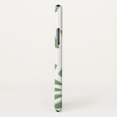 Coques Case-Mate iPhone Motif géométrique vert et blanc olive (Dos/Droite)