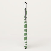 Coques Case-Mate iPhone Motif géométrique vert et blanc olive (Dos/Gauche)
