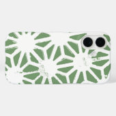 Coques Case-Mate iPhone Motif géométrique vert et blanc olive (Verso (horizontal))