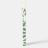 Coques Case-Mate iPhone Motif géométrique vert et blanc olive (Verso / Gauche)