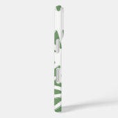 Coques Case-Mate iPhone Motif géométrique vert et blanc olive (Verso / Droite)