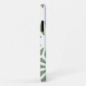 Coques Case-Mate iPhone Motif géométrique vert et blanc olive (Dos/Droite)