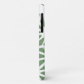 Coques Case-Mate iPhone Motif géométrique vert et blanc olive (Dos/Gauche)