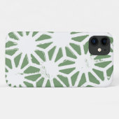 Coques Case-Mate iPhone Motif géométrique vert et blanc olive (Dos (Horizontal))