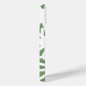 Coques Case-Mate iPhone Motif géométrique vert olive et blanc (Verso / Droite)