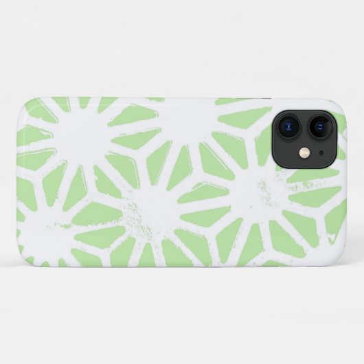 Coques Case-Mate iPhone Motif géométrique vert pomme (Dos (Horizontal))